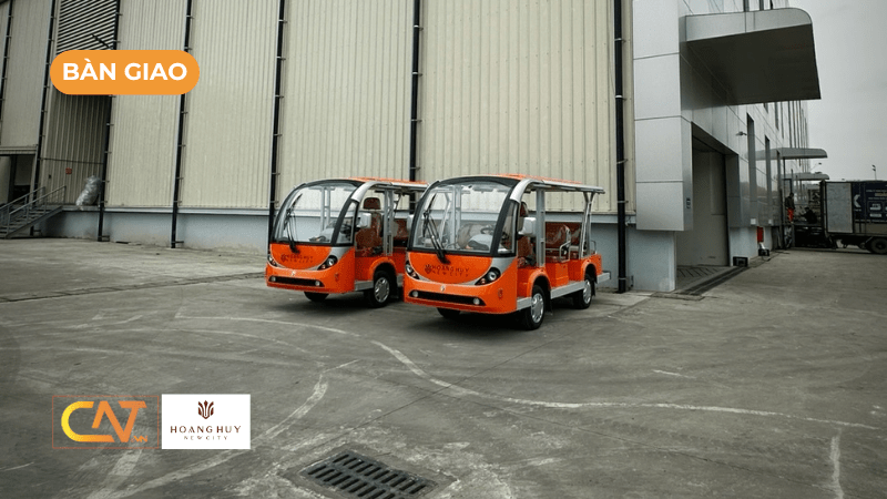 Bàn giao xe điện 11 chỗ cho Hoàng Huy New City Hải Phòng