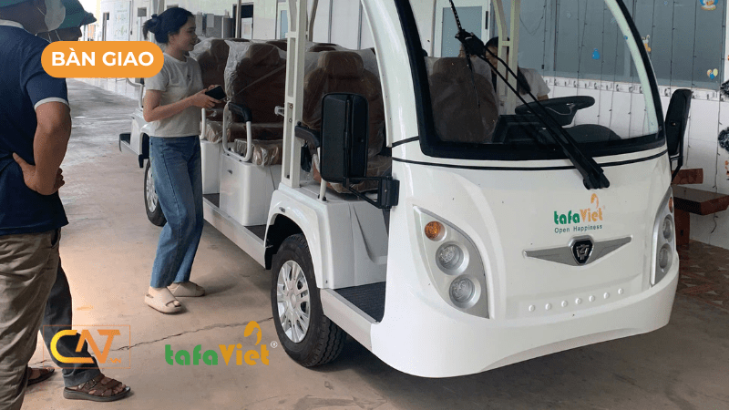 BÀN GIAO XE TAFA VIỆT xe điện 14 chỗ zycar TAFA VIỆT