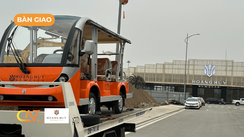 Bàn giao xe điện 11 chỗ cho Hoàng Huy New City Hải Phòng