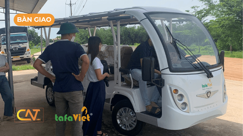 BÀN GIAO XE TAFA VIỆT xe điện 14 chỗ zycar TAFA VIỆT
