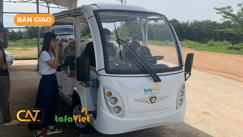 BÀN GIAO XE TAFA VIỆT xe điện 14 chỗ zycar TAFA VIỆT