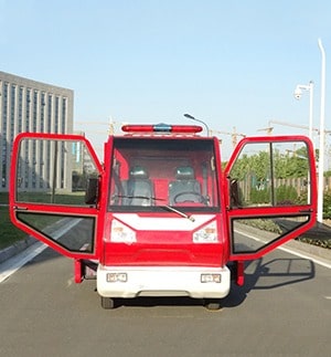 Xe điện cứu hỏa 2 chỗ EAGLE EG6040F cơ động, trang bị bình chữa cháy chuyên dụng, thân thiện môi trường