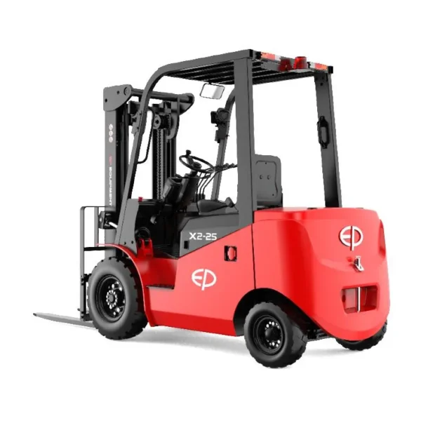 Hình ảnh xe nâng điện ngồi lái 2.5 tấn EP EFX2-251, giải pháp thay thế xe dầu, pin Li-Ion 80V/100Ah, gầm cao 150mm.