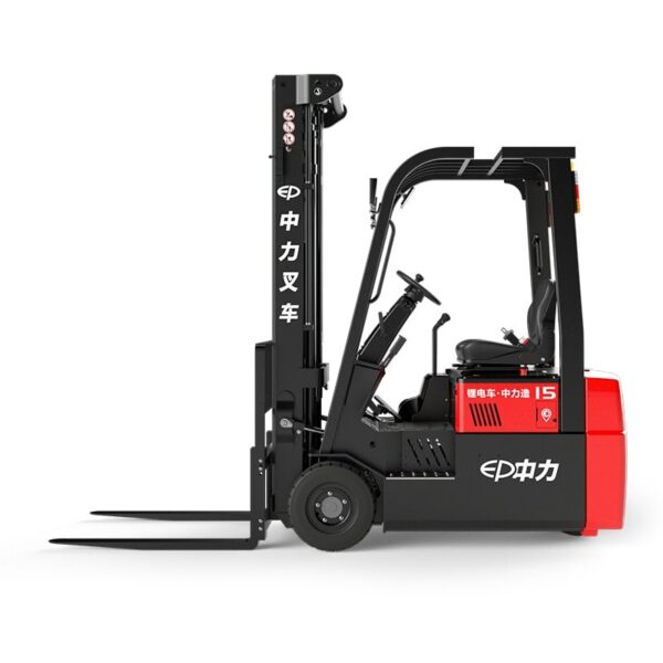 Xe Nâng Điện Ngồi Lái 3 Bánh EP CPD15/18/20TVL, động cơ kép (Dual Drive) 80V, pin Li-Ion, thiết kế nhỏ gọn cho kho hẹp