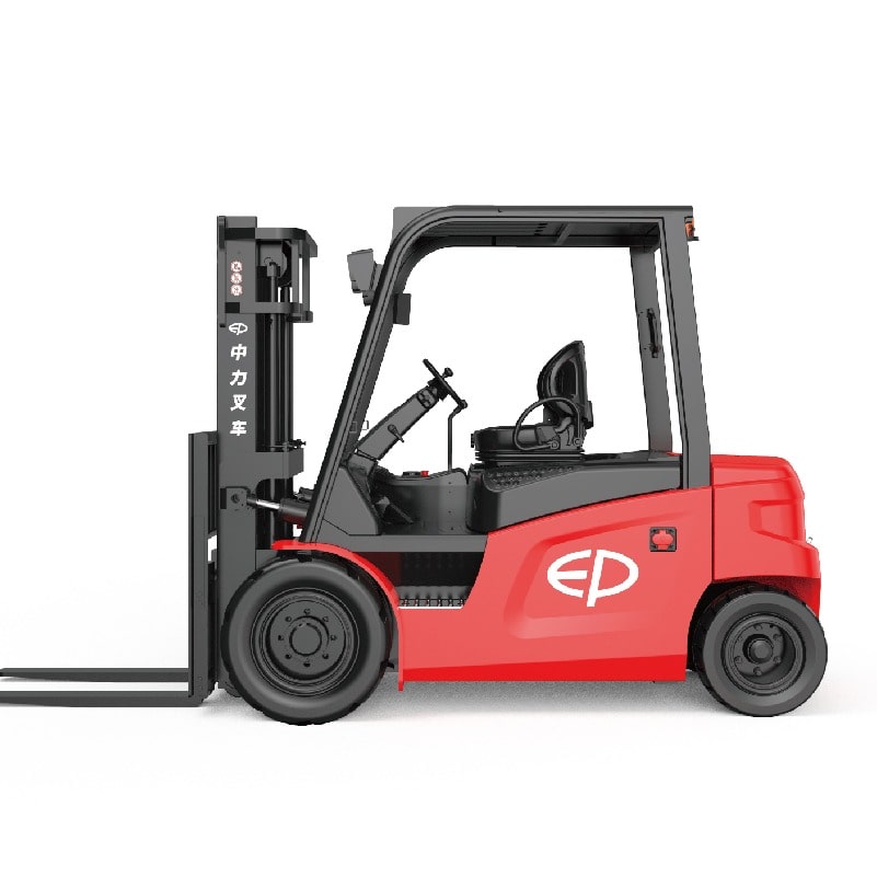 Xe Nâng Điện EP CPD50L1 (5 Tấn) Chui Container Xe nâng điện ngồi lái EP CPD50L1 5 tấn, 80V Li-Ion, với thiết kế khung bảo vệ h6=2250mm chuyên dụng để chui lọt container